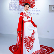 剪云裳 非遗剪纸凤纹大拖尾婚服 中式走秀演出服 国风新娘礼服