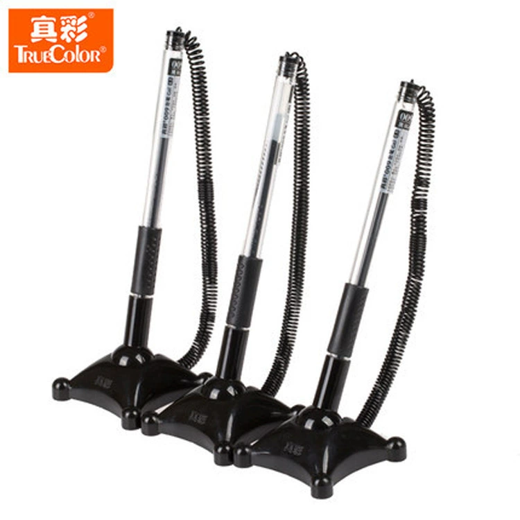 True Color Настольная ручка Гелевая ручка Счетчик Настольная ручка Липкая настольная ручка Ручка для банковских ценных бумаг Черная 0,5 мм 009T