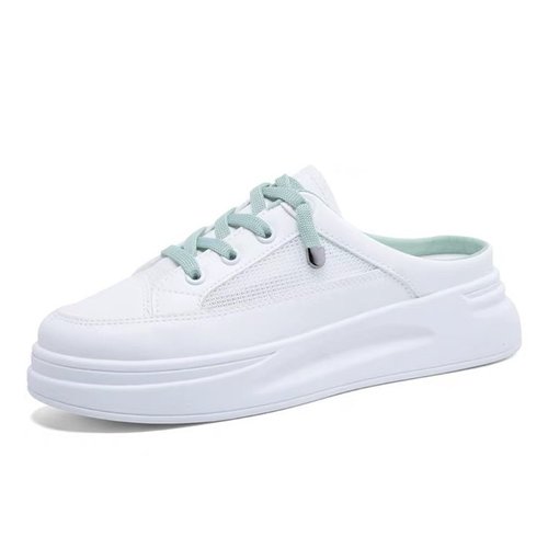 Korean-style headband half-slippers women's outdoor 2025 summer ins mesh breathable casual shoes lazy white shoes for women