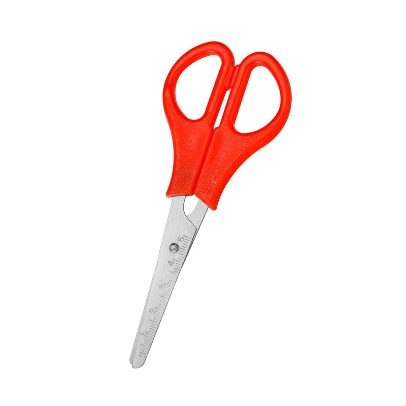 Пластиковые ножницы прямого цвета с фабрики Детские ручные ножницы безопасные ножницы для резки бумаги Офисные ножницы из нержавеющей стали