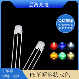 F5 4.8mm��ñ�F��t�G �{�G �t�{�pɫָʾ��led����l����O��
