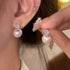 Small square zirconium pearl [silver needle]