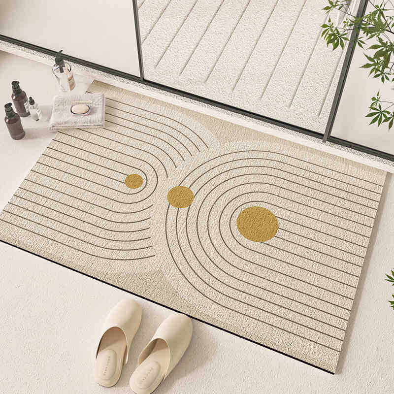 La alfombra de barro de diatomeas Wabifeng absorbe agua, es resistente a la suciedad y es fácil de cuidar.