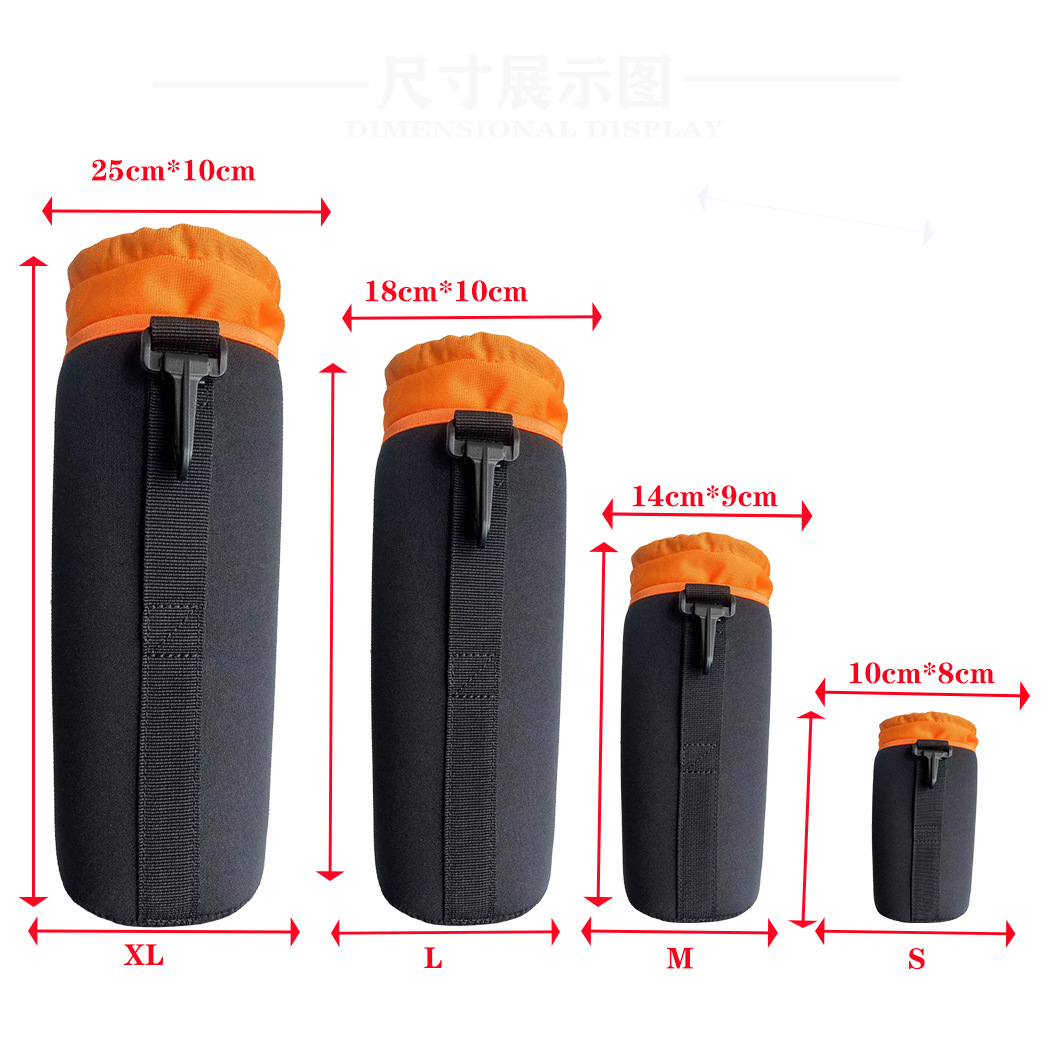 (2개) SLR 카메라 렌즈 가방 저장 가방 다이빙 재료 렌즈 가방 렌즈 커버 방수 허리 가방 충격 방지 렌즈 튜브