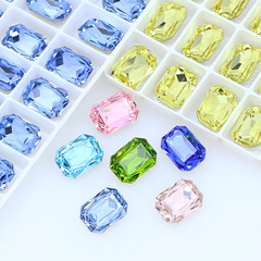 東洲クリスタル10*14長方形八角尖底ガラスダイヤモンドDIYジュエリーアクセサリー卸売 高品質K9異形ダイヤモンド