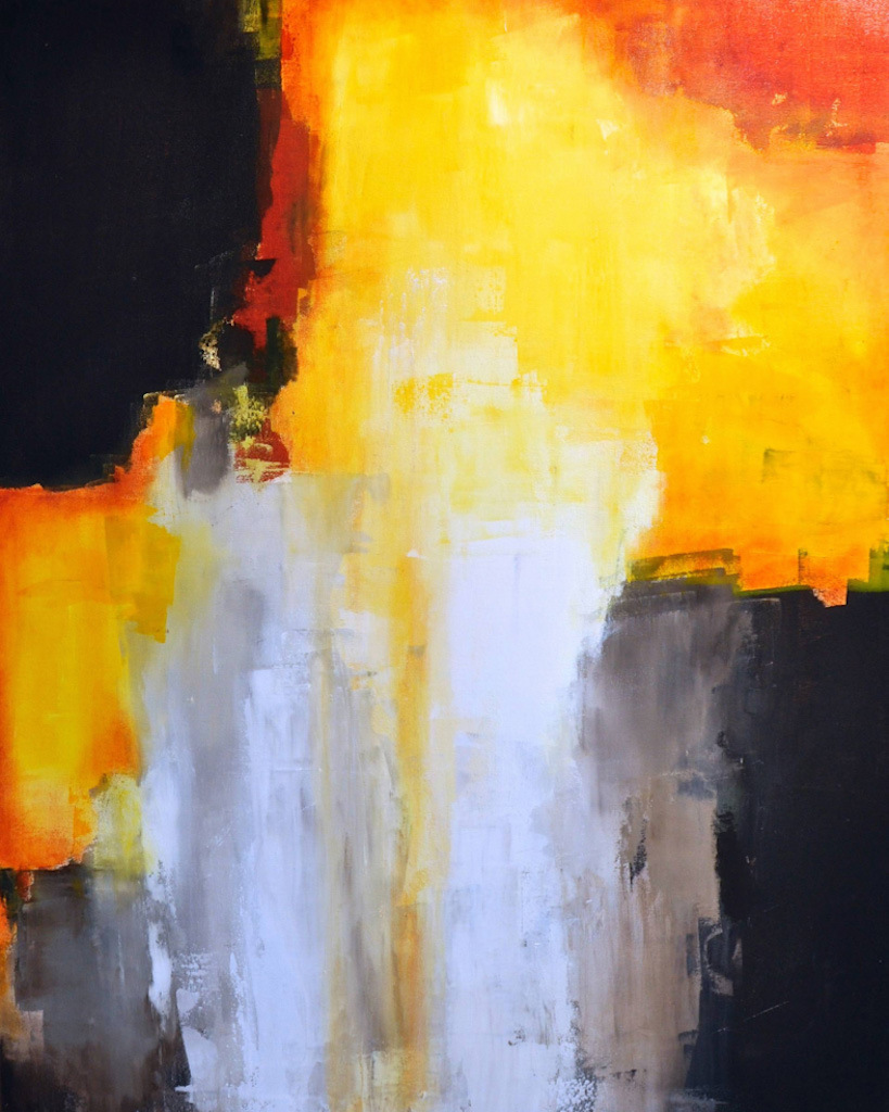 Pintura al óleo de color abstracto moderno lienzo mural póster de arte de la pared dormitorio sala de estar decoración moderna