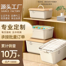 源头工厂定制贴牌家用收纳箱手提塑料收纳盒杂物衣物玩具整理收纳