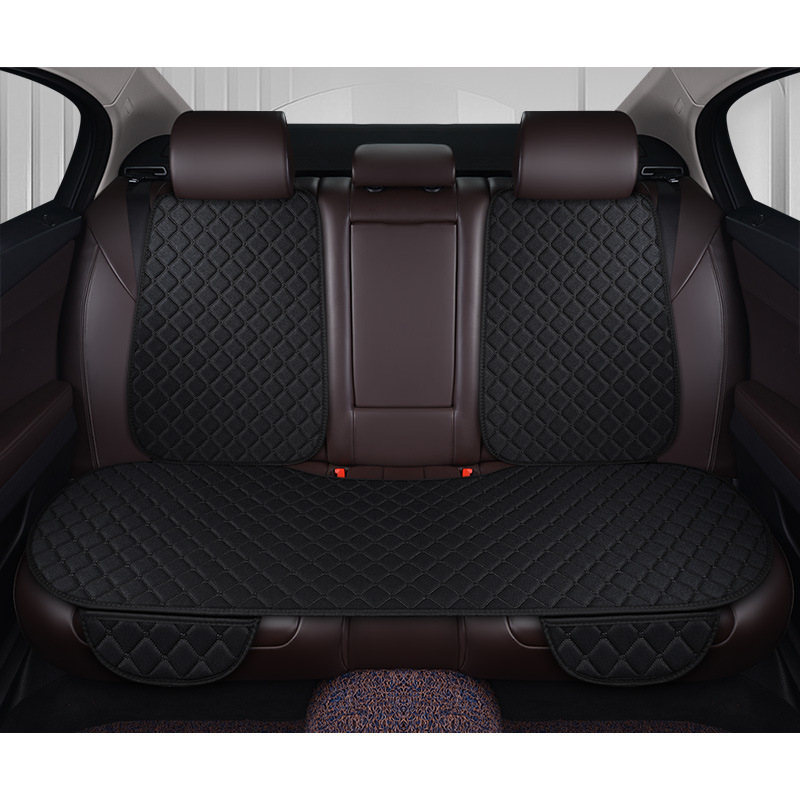 Cojín de asiento de automóvil lino cojín de asiento de automóvil lino cubierta de asiento de automóvil tres piezas cojín de asiento cojín de automóvil exportación ventas calientes