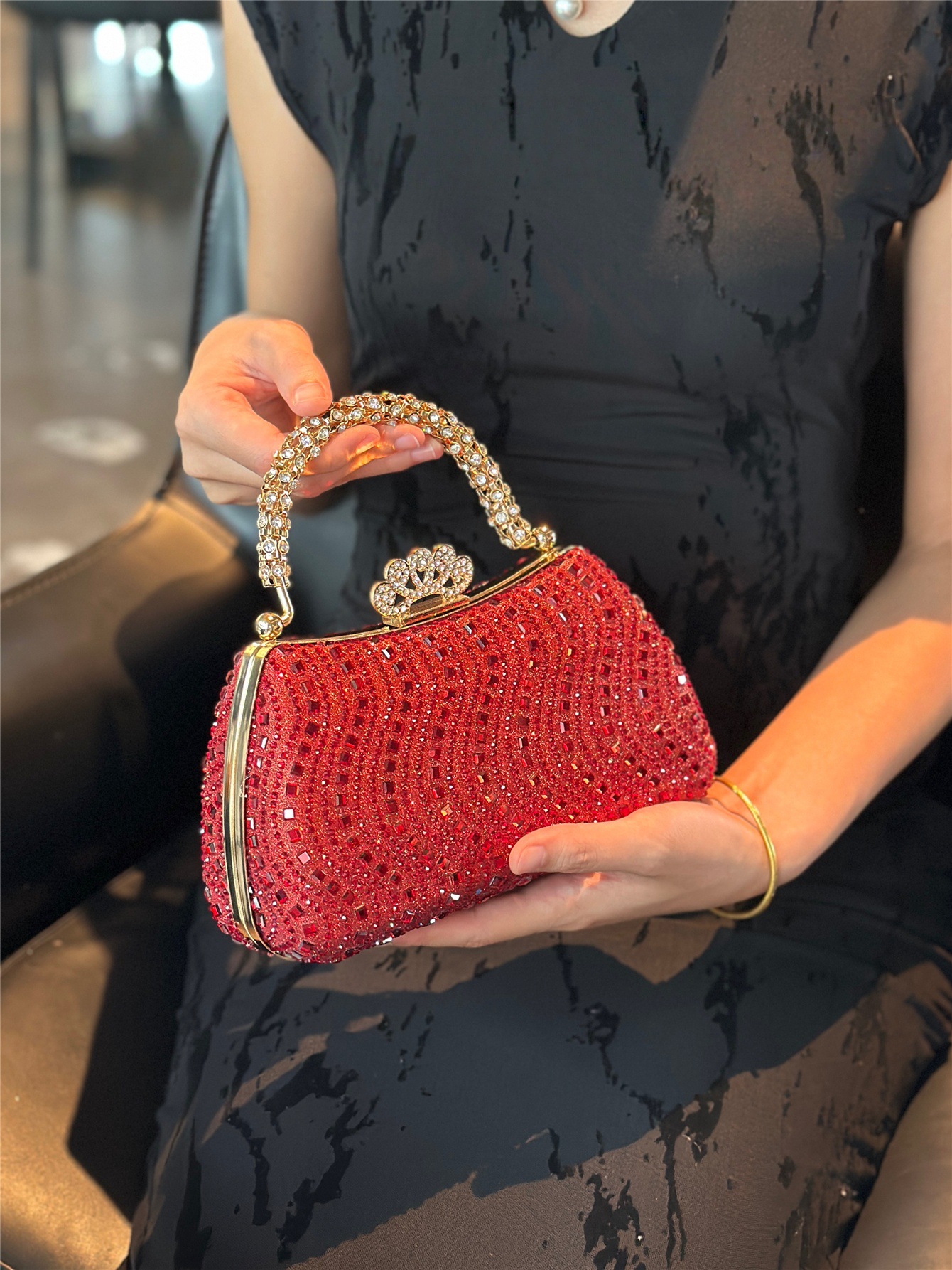 Luxe avondtas met strass elegante glanzende handtas voor dames_voghion.com