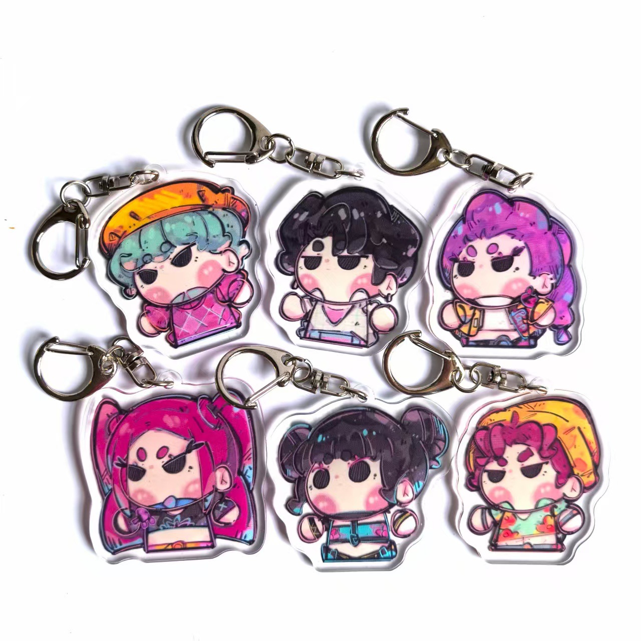 KPOP Caza de brujas perimetral llavero acrílico colgante bolso escolar de alto valor bonito decoración pequeño regalo