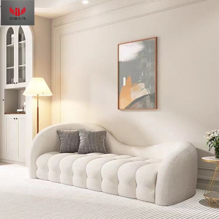 Nórdico casero crema sofá de arco salón de belleza residencial tienda de ropa sofá de recepción simple sofá de forma especial