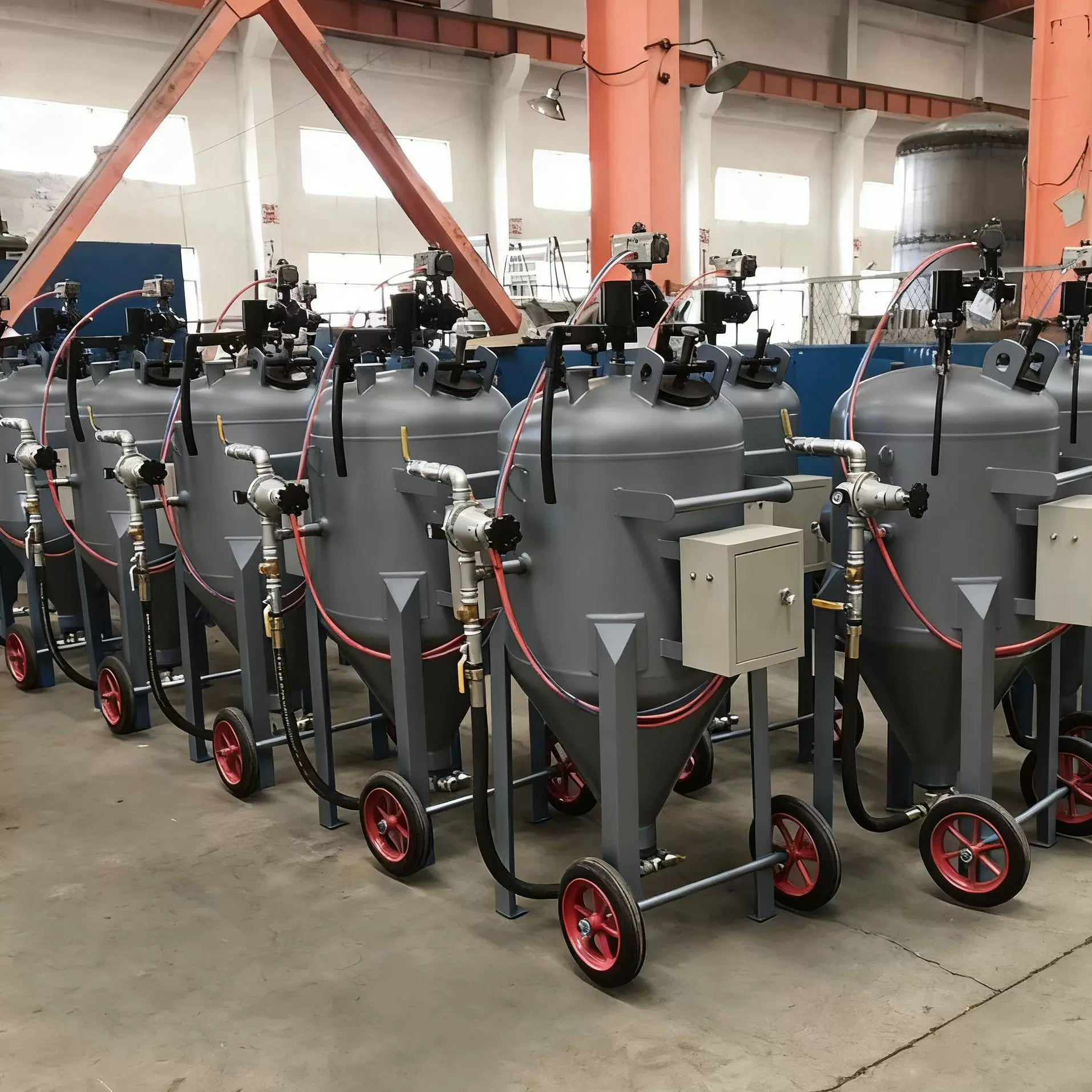 大型高压喷砂机钢结构户外移动式除锈船舶喷砂设备高效除锈