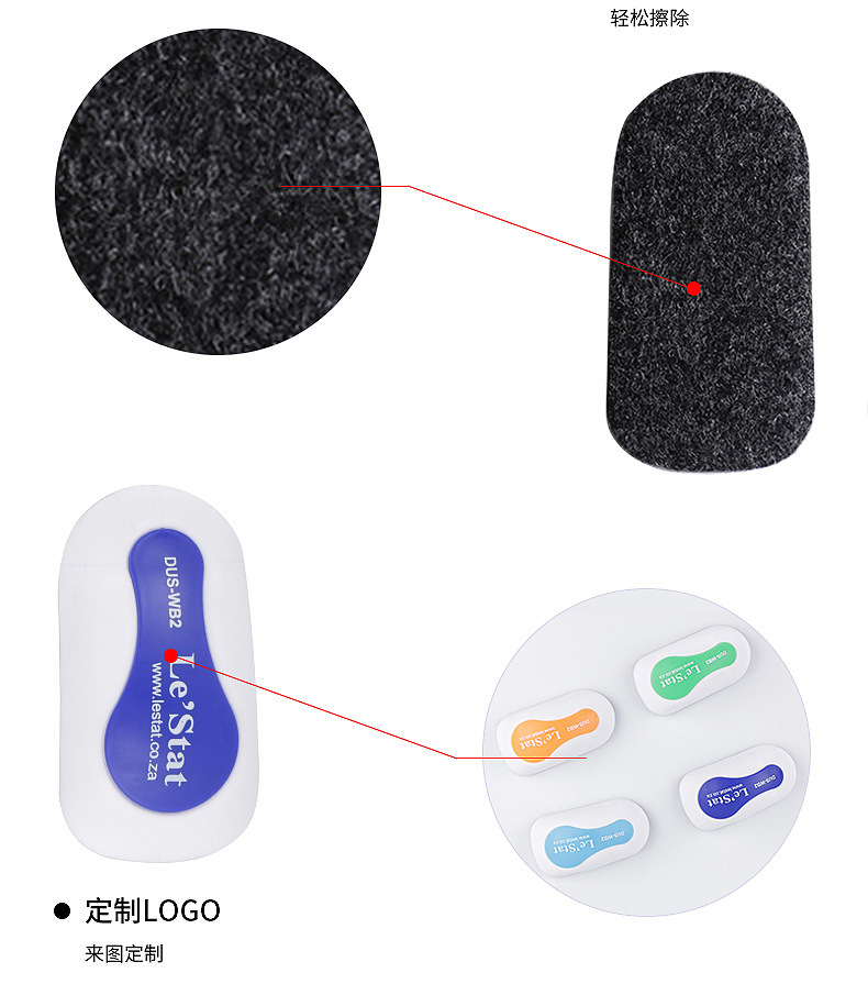 厂家批发办公文教鼠标板擦 塑料板擦一件代发 磁性板擦毛毡白板擦详情6