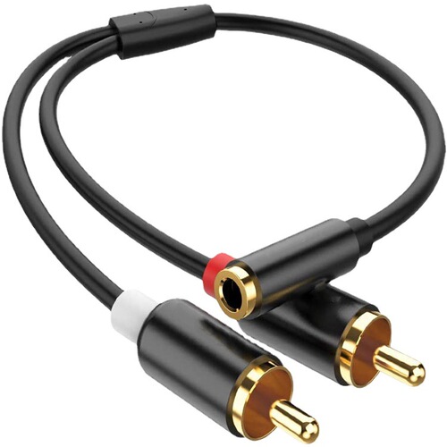 Female to RCA one-to-two 3.5 audio cable Lotus head audio cable to mobile phone to audio