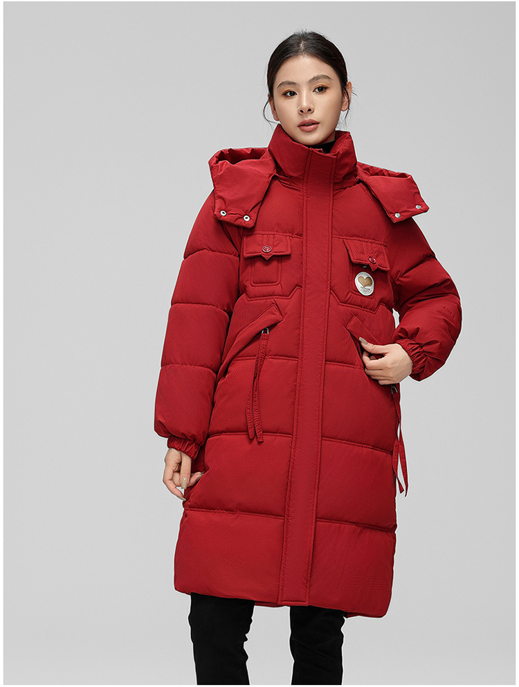 Women's Winter Coat Knee Length Hooded Cotton Jacket For Women_voghion.com