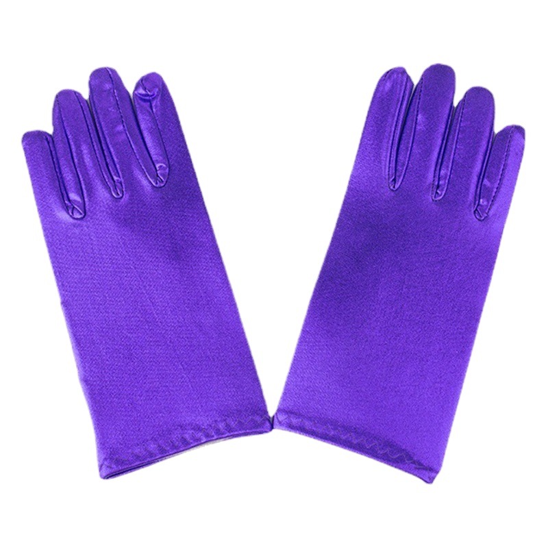 Guantes cortos de charol elásticos, guantes punk para actuaciones, guantes de baile estilo Harajuku oscuro, guantes de cosplay