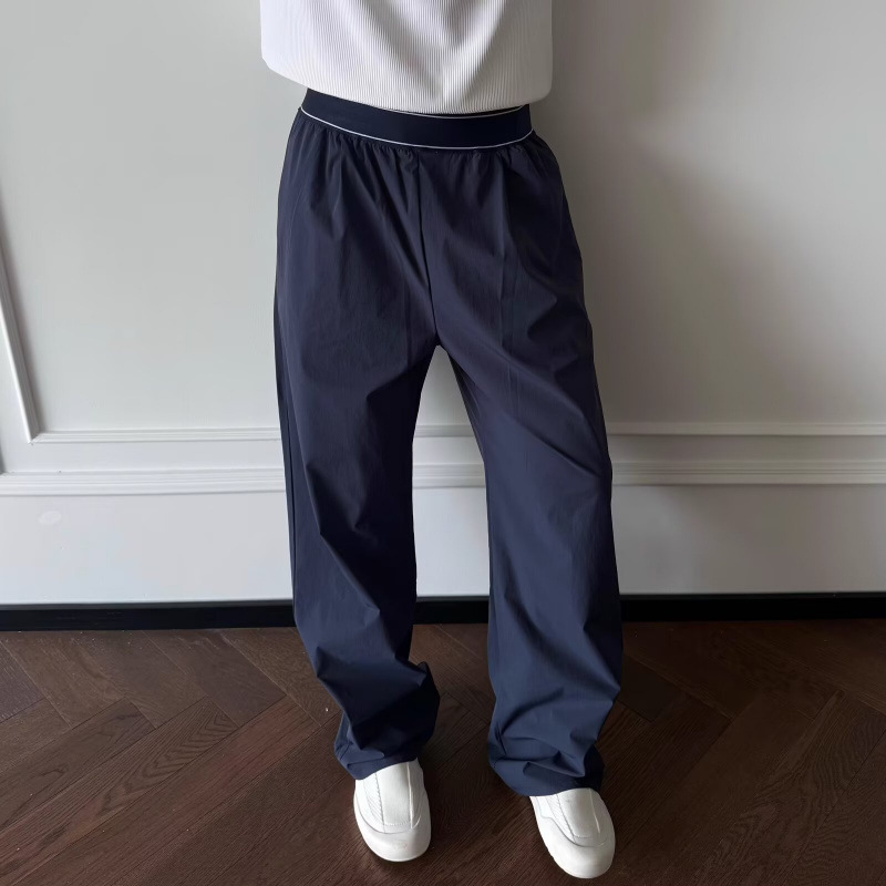 Navy Blue American Lightweight Quick-Drying Pants Men's Summer Thin Commuter Draped Ice Silk Pants Casual Fitness Training Pants