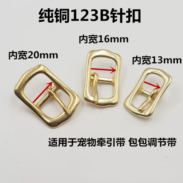 Pure Copper Belt Buckle 123 Japanese Style Belt Buckle/Needle Buckle Belt Buckle Handmade Leather Goods Clothing Luggage Hardware Accessories