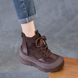 以一 Martens, летние высокие сапоги на платформе для отдыха, подходит для подростков