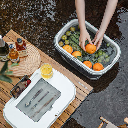 Outdoor Expandable Storage Box Home Insulated Handheld Folding Camping Organizing Box Water Bucket Picnic Basket Storage Box