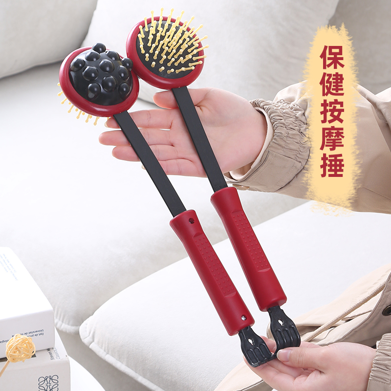 手持ち式背中叩きマッサージハンマー、健康維持経絡ハンマー、マッサージスティック、首、肩、背中、肩ハンマー|undefined