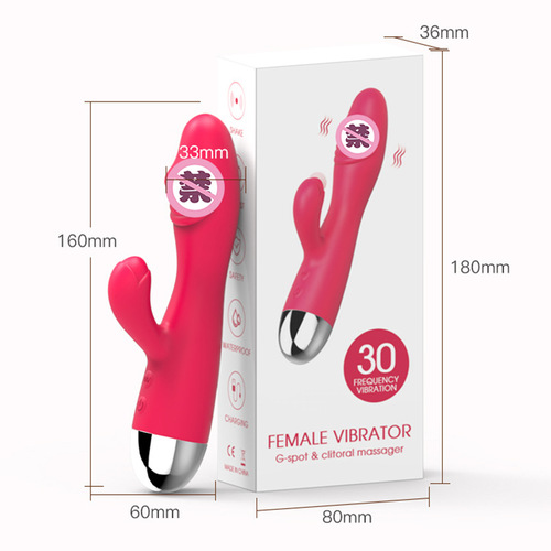Haoqi Fun Adult Silicone Charging Dual-Head Vibrator Female Self Pleasing Massager for Wholesale