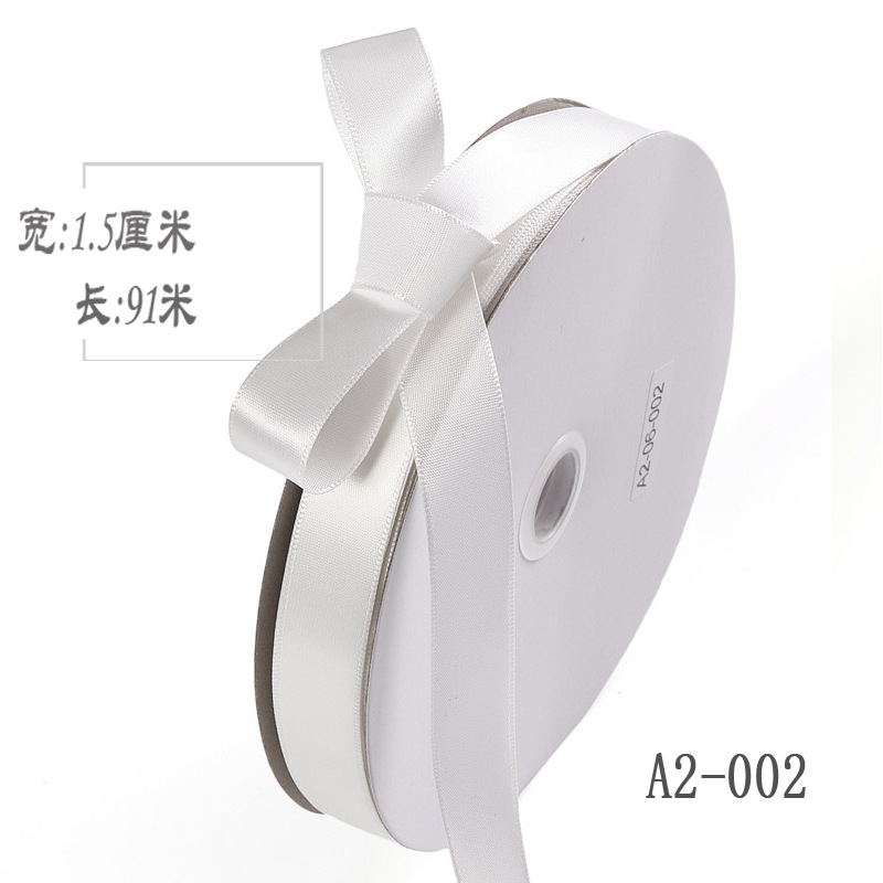 1,5 cm cinta de poliéster arco DIY cinta de la boda flores caja de regalo de frutas ropa de embalaje de satén cinta de color
