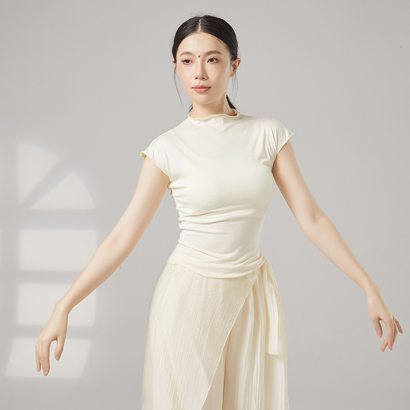 现代舞上衣古典舞练功服夏季中国舞服装女款新款立领时尚舞蹈衣服|undefined
