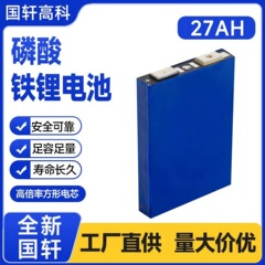 国轩27Ah30ah锂电池方形3.2V磷酸铁锂大容量动力电动车观光车储能