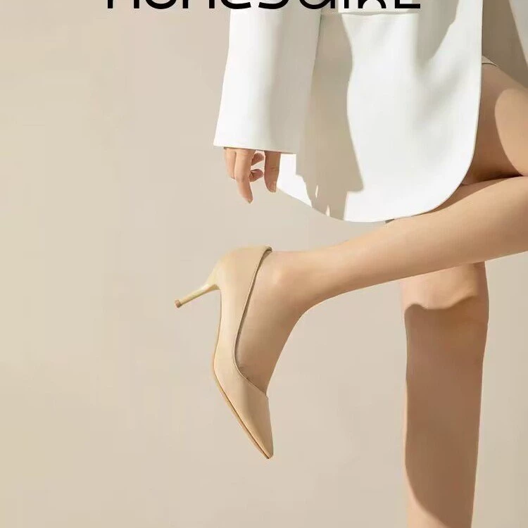 Black velvet shoes high heels, universal classic suit jacket pointy toe, wholesale