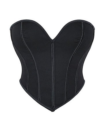 Negro esmaltado estampado de pecho vestido de cuerpo abrazadera ombligo descubierto espalda europea y americana hueso de pescado envuelto pecho chaleco pequeño