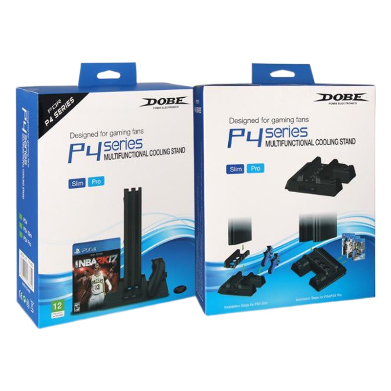 PS4/SLIM/PRO Multi-Función de base de refrigeración del radiador PS4 base de refrigeración del ventilador + plato rack + cargador Doble