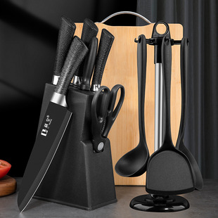 Kitchen Knives suit Cutting Board Kitchen Knife 2-in -1 Household Slicing Knife Chopping Board Full Set of Kitchenware Fruit Knife Combination