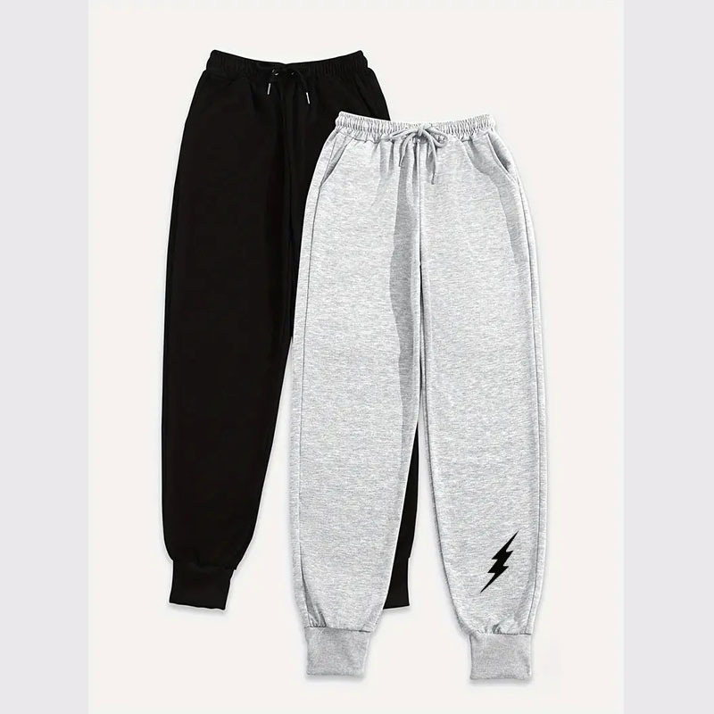 Autumn and Winter Amazon TK TEMU AliExpress Cross-border Explosions Women's fleece-lined Casual Jogging Pants Straight Pants Slant Pocket