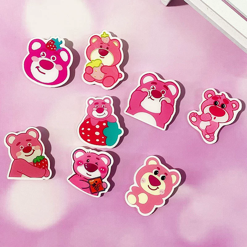 Акриловый брошь милый мультяшный клубничный значок, акриловая булавка 3–5 см, универсальный аксессуар