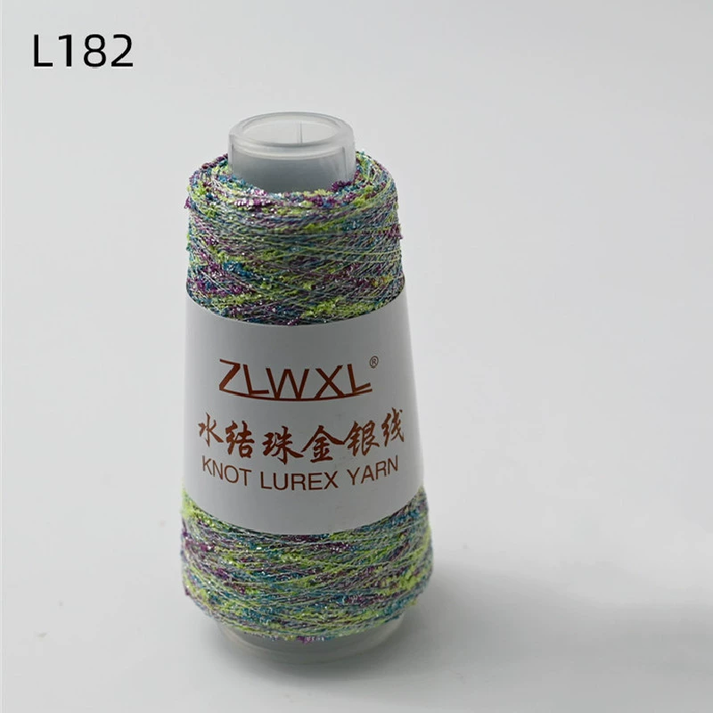 Woven silk threads handmade, 50 gram, gold and silver