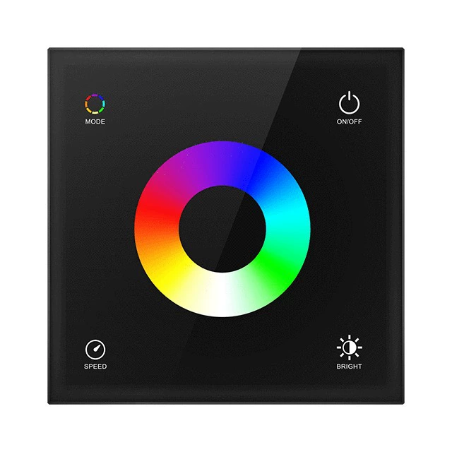 Контроллер кольцевой сенсорной панели RGB T3, 12–24V DC, 3-ходовой * 4A, радиочастотный