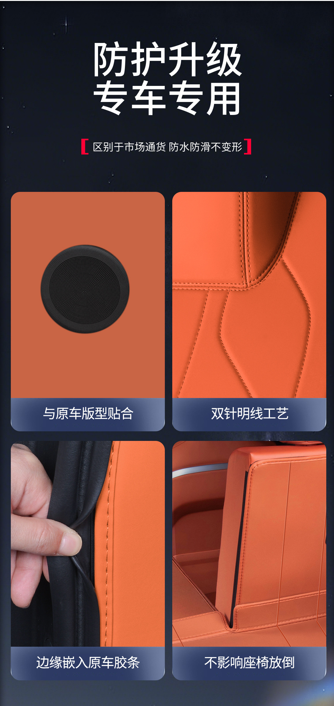 Changan Deep Blue S07 Model-Specific Trunk Mat, Dust-Proof Car Interior Accessory, Full Coverage Trunk Mat for S07