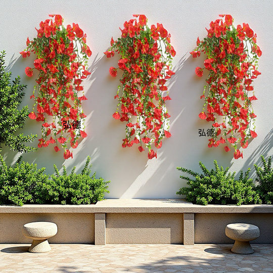 Factory in stock cross-border artificial flower eucalyptus morning glory rattan wall hanging silk flower home wedding outdoor garden flower