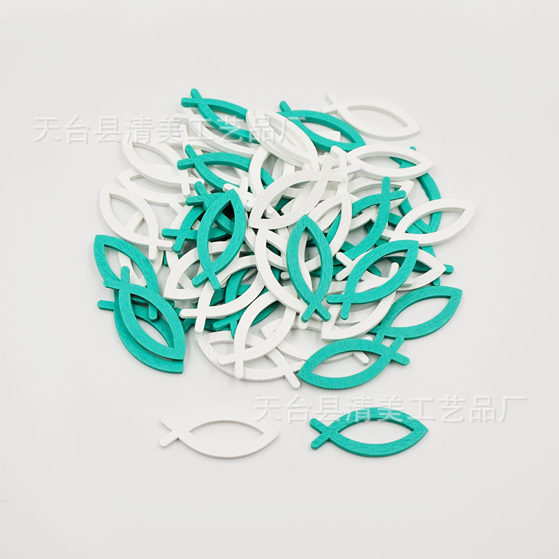 Decoración de madera, mezcla de dos colores, pescado hueco, decoración de pared de pescado hueco de madera