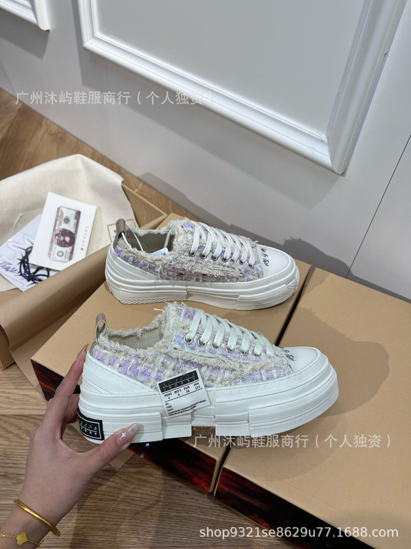 吴建豪同款高版带芯片火焰盒情侣帆布鞋实木厚底增高男女款乞丐鞋|undefined