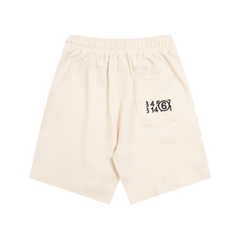 MM6 Sweat Shorts Numeric Logo Cream