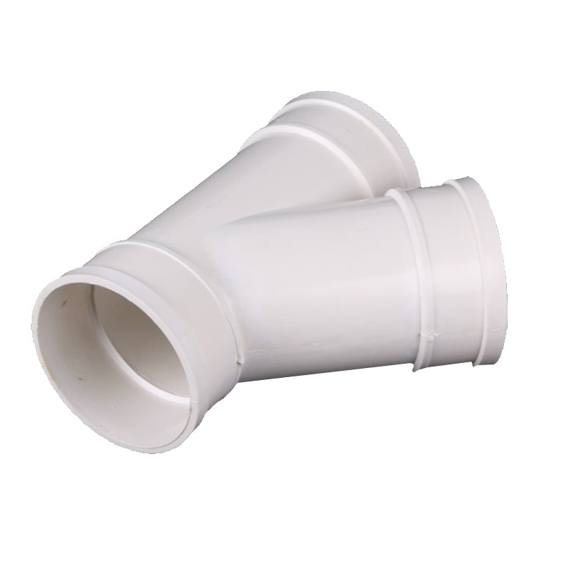 Tubo de drenaje de PVC oblicuo bajante de tres vías tubo de drenaje de 45 grados tubo de drenaje de igual diámetro reducción accesorios de drenaje especificaciones completas