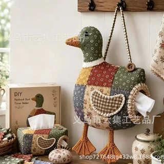 跨境DIY Patchwork Chicken Duck Tissue Holders拼布鸡鸭纸巾盒