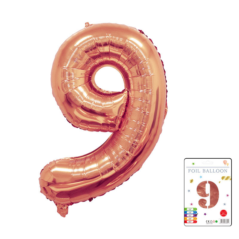 Globo digital de 32 pulgadas, embalaje de tarjeta de papel independiente, versión estadounidense, película de aluminio delgada, embalaje fino, papel de aluminio, globo de cumpleaños