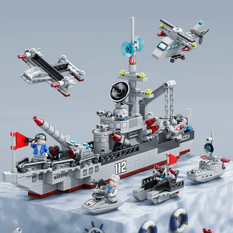 Lego, aircraft carrier, constructor, toy, gift box, small particles