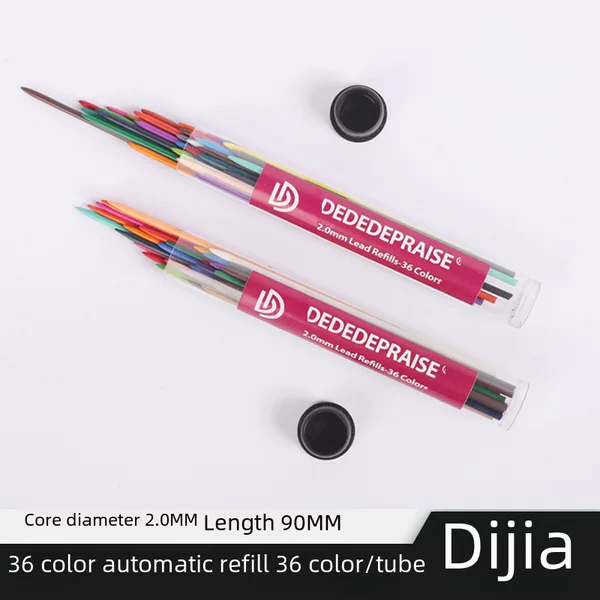 New color lead 2.0 automatic pen replacement core oily color lead 36 color mixed hand-painted design art supplies