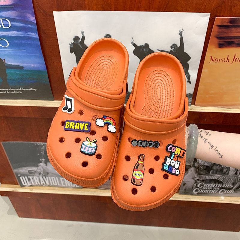 fashionable Crocs-style slippers
