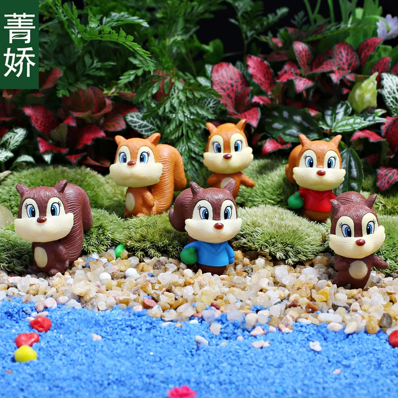 Большой хвост белка из мха мясистый микроландшафт DIY материал в горшке зеленое растение цветок декоративные украшения