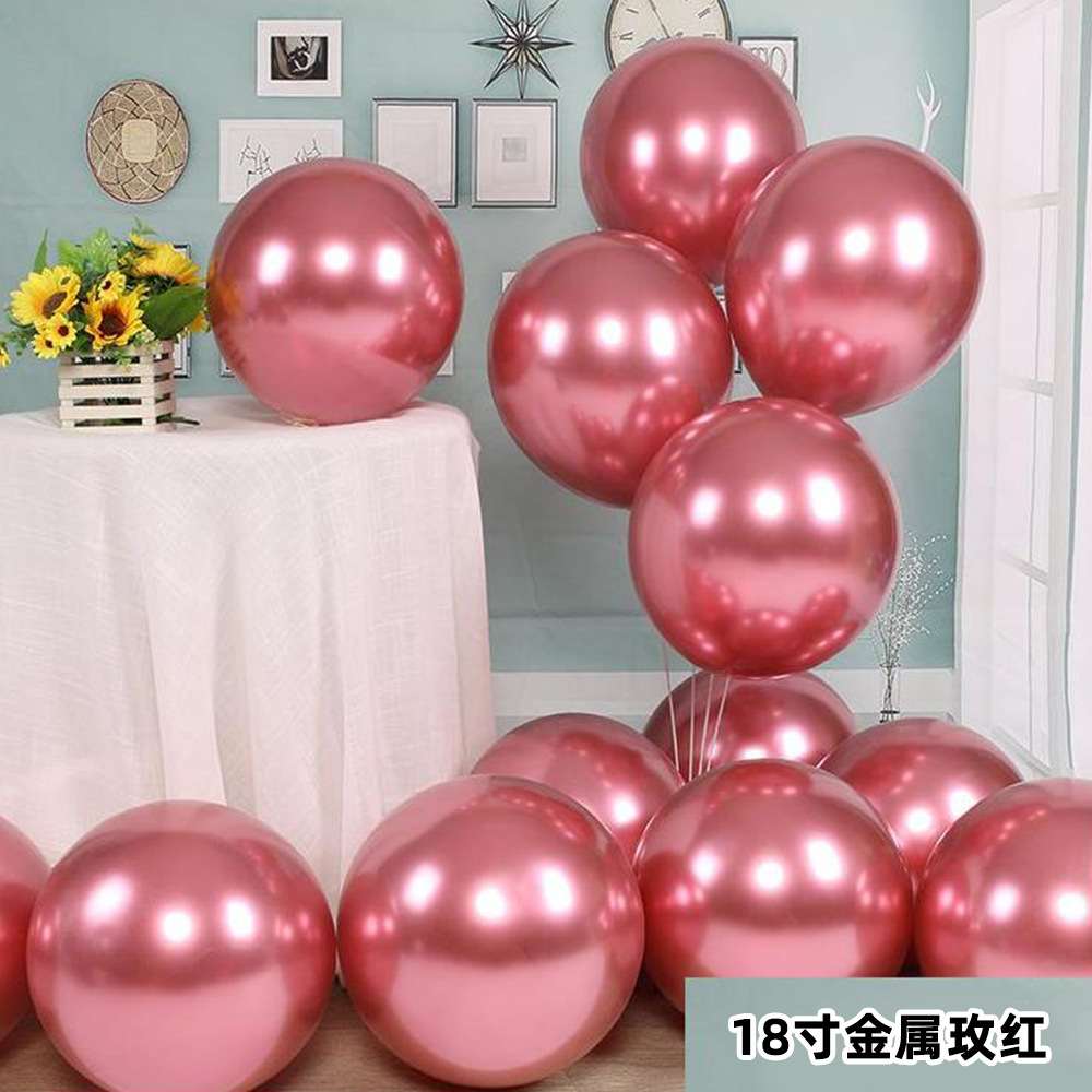 Globos de metal/látex redondos (5"/10"/12"/18") para bodas y cumpleaños al por mayor image 41